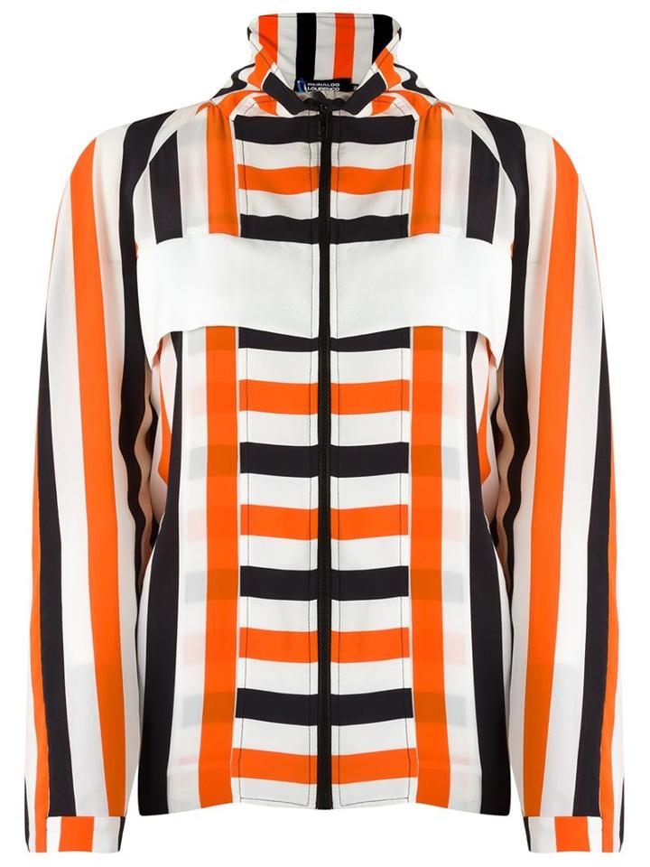 Reinaldo Lourenço Striped Jacket, Women's, Size: 38, Silk