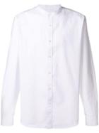 Closed Long-sleeve Fitted Shirt - White
