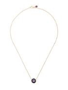 Selim Mouzannar 18kt Rose Gold, Tanzanite And Enamel Circular Pendant