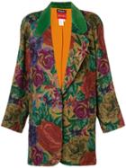 Kenzo Vintage Floral Midi Coat - Green