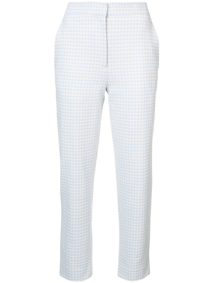 Brock Collection Gingham Cropped Trousers - Blue