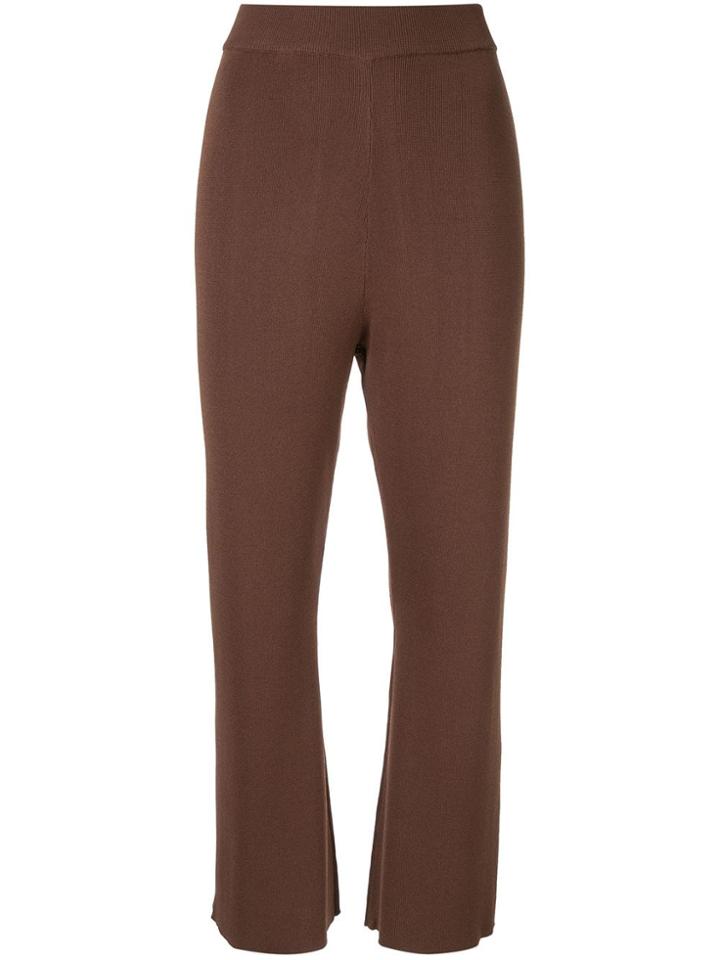 G.v.g.v. Kick Flare Knit Trousers - Brown