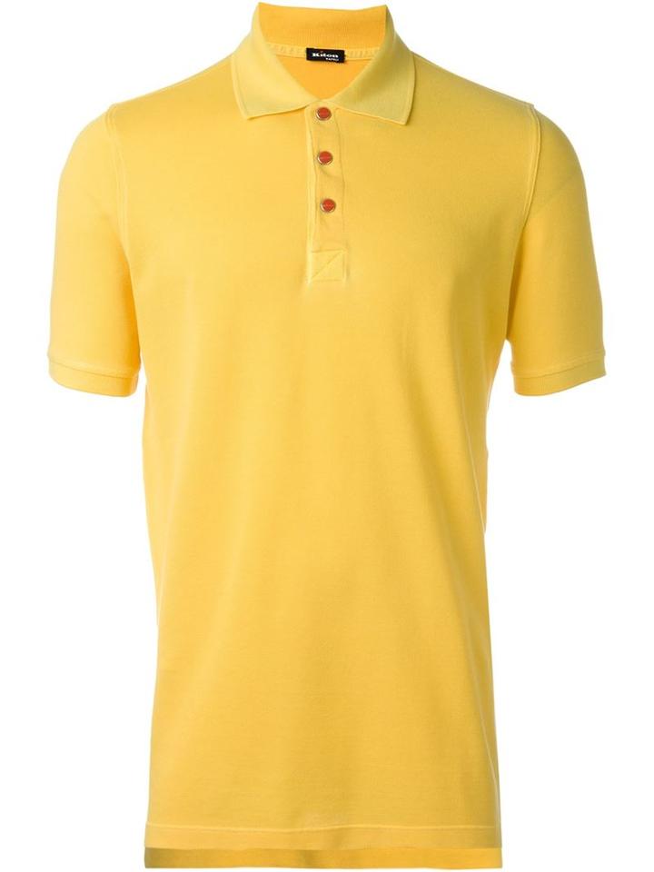 Kiton Classic Polo Shirt, Men's, Size: S, Yellow/orange, Cotton
