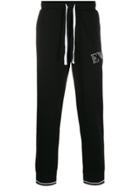 Emporio Armani Logo Print Track Pants - Black