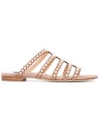 Sergio Rossi Studded Strappy Sandals - Brown