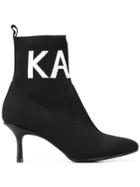 Karl Lagerfeld Logo Socks Boots - Black