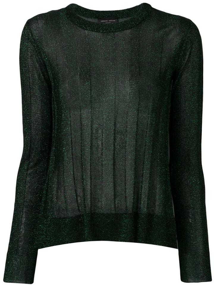 Roberto Collina Striped Long-sleeve Sweater - Green