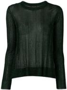 Roberto Collina Striped Long-sleeve Sweater - Green