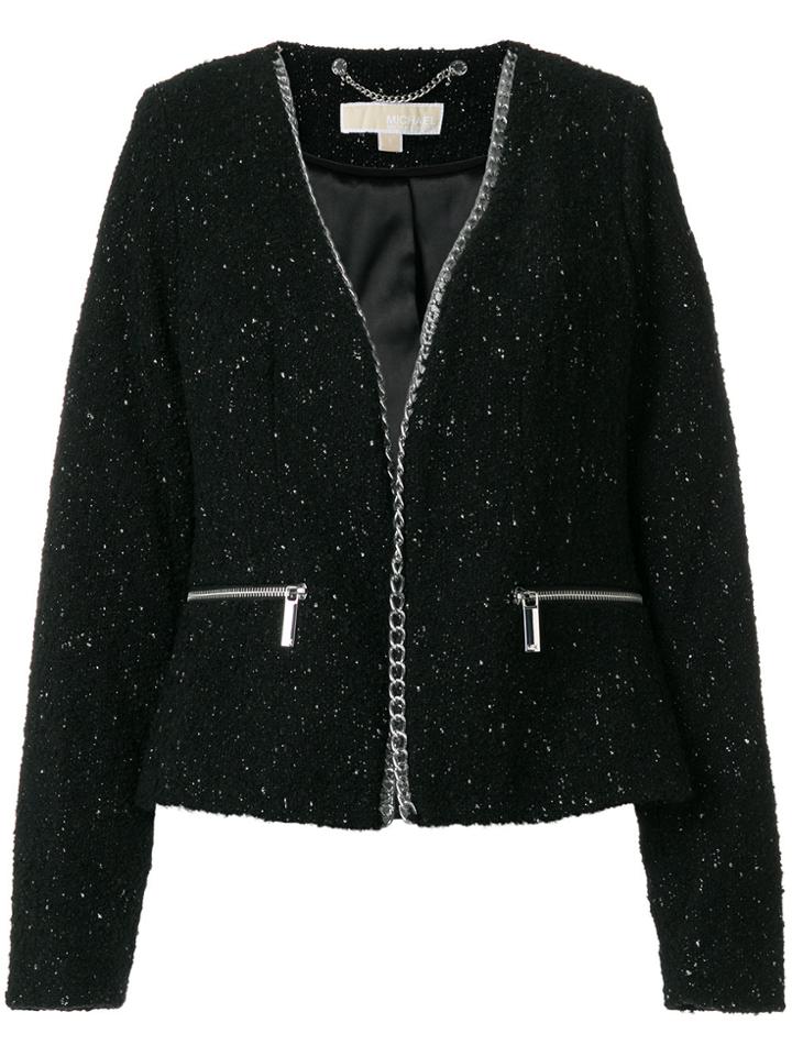 Michael Michael Kors Chain Trim Jacket - Black