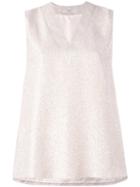 Lanvin Sleeveless Lamé Top, Women's, Size: 38, Pink/purple, Silk/polyester