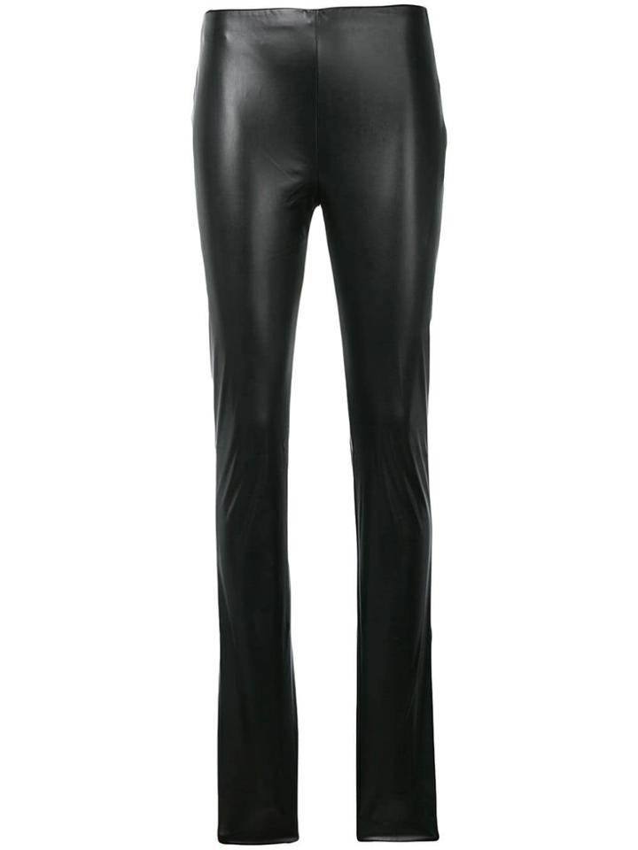M Missoni Faux-leather Skinny Trousers - Black