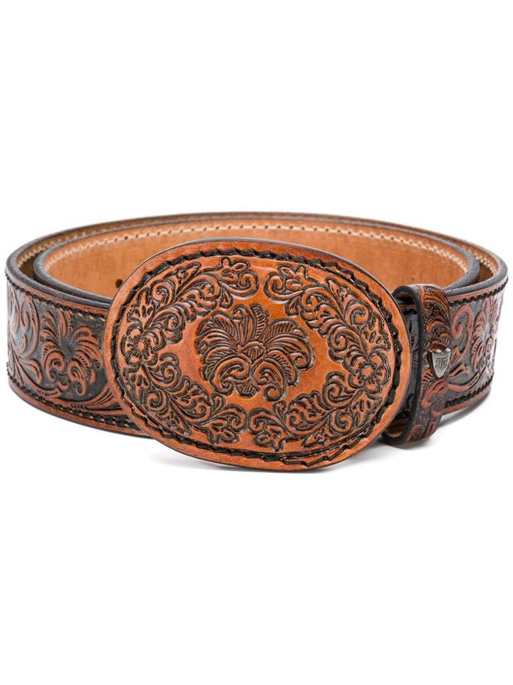 Htc Los Angeles Embossed Floral Belt - Brown