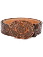 Htc Los Angeles Embossed Floral Belt - Brown