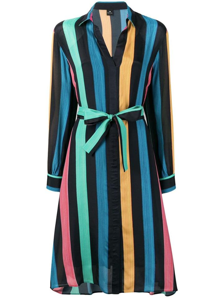 Ps Paul Smith Striped Shirt Dress - Blue
