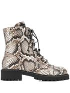 Giuseppe Zanotti Snakeskin Effect Boots - Neutrals