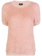 Elisabetta Franchi Short Sleeve Sweater - Pink & Purple