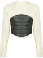 Marine Serre Bustier Shirt - Yellow & Orange