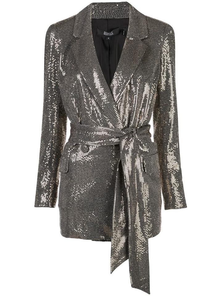 Badgley Mischka Sequin Embellished Blazer - Gold
