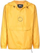 Stussy Nylon Pop Over Jacket - Yellow & Orange