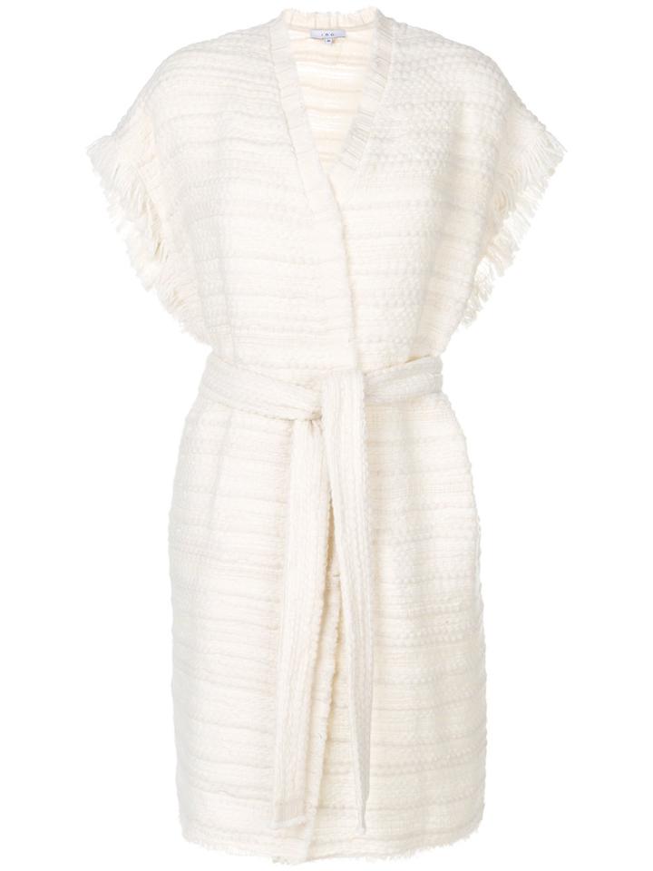 Iro Belted Kimono Coat - White