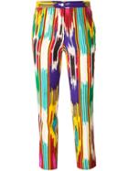 Etro Striped Cropped Trousers - Multicolour