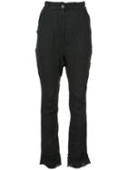 Barbara I Gongini Distressed Long Trousers - Black