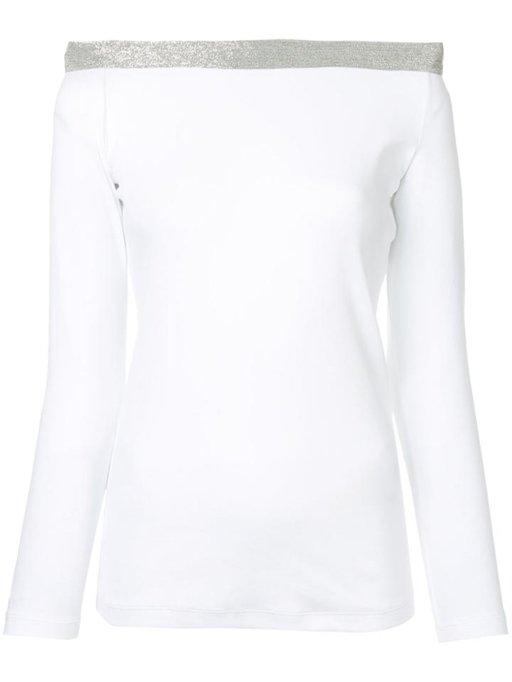 Fabiana Filippi Off The Shoulder Jersey Top - White