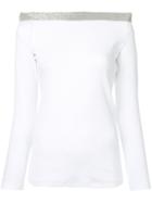 Fabiana Filippi Off The Shoulder Jersey Top - White