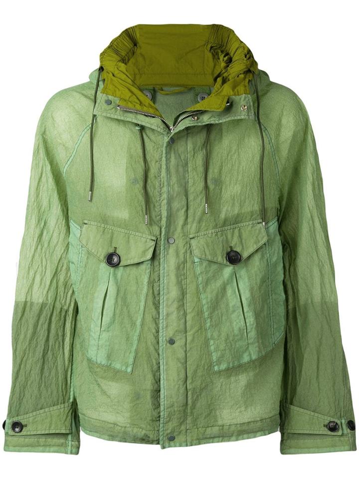 Ten C Hooded Lightweight Jacket - Green