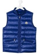 Moncler Kids - Classic Gilet Jacket - Kids - Feather Down/polyamide/feather - 14 Yrs, Blue