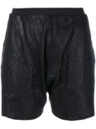 Olsthoorn Vanderwilt Creased Leather Shorts - Black