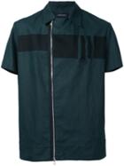 Consistence - Zipped Shirt - Men - Cotton/linen/flax - 50, Green, Cotton/linen/flax