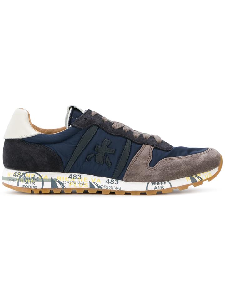 White Premiata Eric Sneakers - Blue