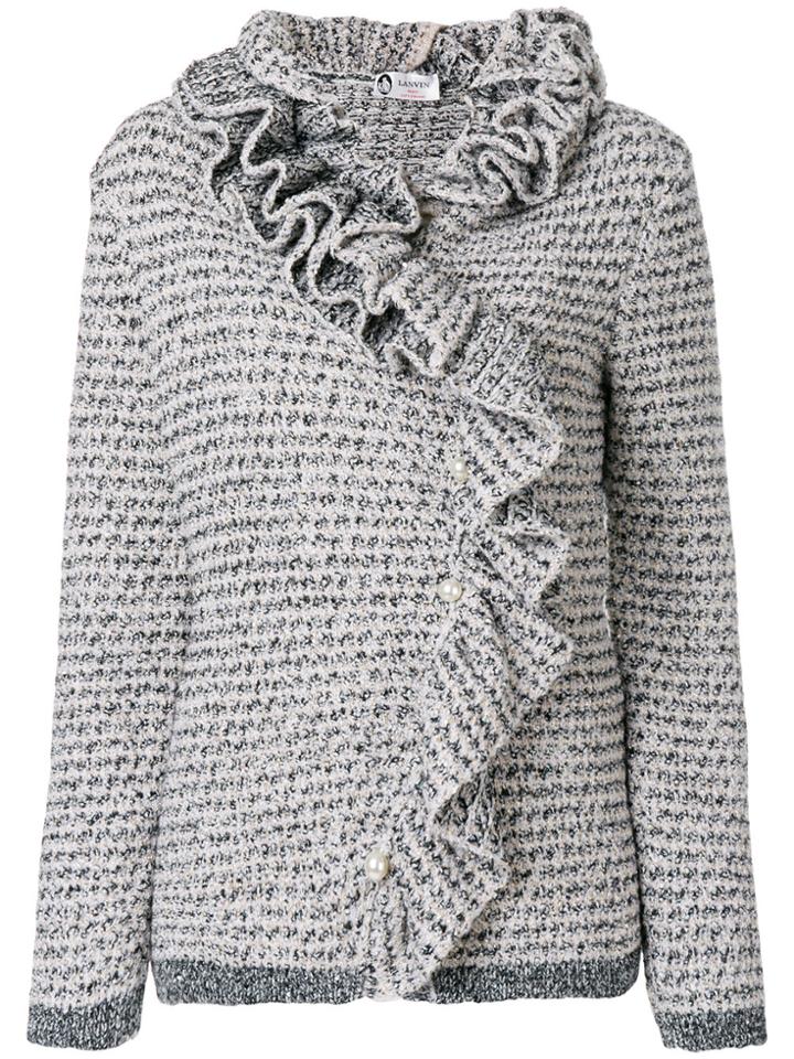 Lanvin Ruffled Knitted Top - Metallic