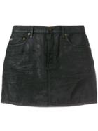 Saint Laurent Micro Denim Skirt - Black