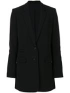 Helmut Lang - Classic Fitted Blazer - Women - Polyester/spandex/elastane/viscose - 8, Black, Polyester/spandex/elastane/viscose