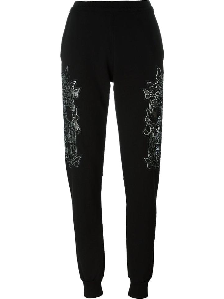 Philipp Plein Butterfly Skull Track Pants - Black