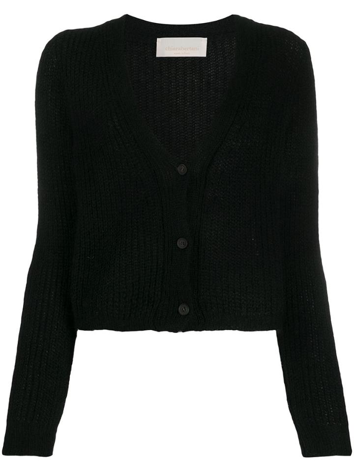 Chiara Bertani Chunky Knit Cardigan - Black