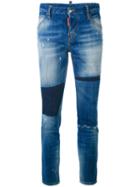 Cool Girl Cropped Patch Jeans - Women - Cotton/spandex/elastane - 38, Blue, Cotton/spandex/elastane, Dsquared2