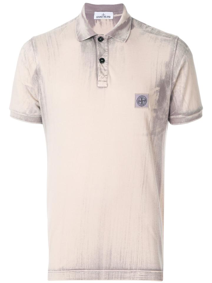 Stone Island Printed Logo Polo Shirt - Nude & Neutrals