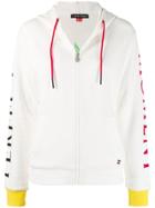 Perfect Moment Logo Patch Zipped Hoodie - White