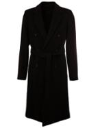 Ann Demeulemeester Double Breasted Coat, Men's, Size: Small, Black, Cotton/nylon/rayon/virgin Wool
