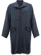 Miaoran Zipped Detail Coat - Blue
