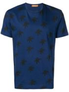 Obvious Basic Palm Trees Print T-shirt - Blue