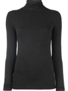Majestic Filatures Turtleneck Longsleeved Blouse, Women's, Size: 1, Grey, Spandex/elastane/viscose