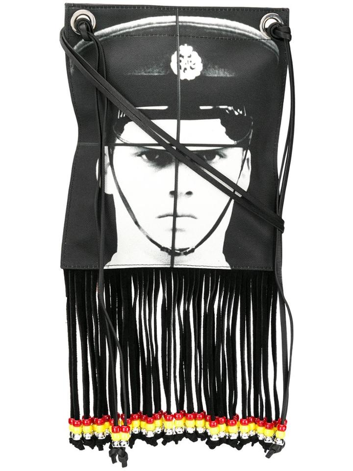 Jw Anderson Gilbert & George Policeman Printed Neck Pouch - Black