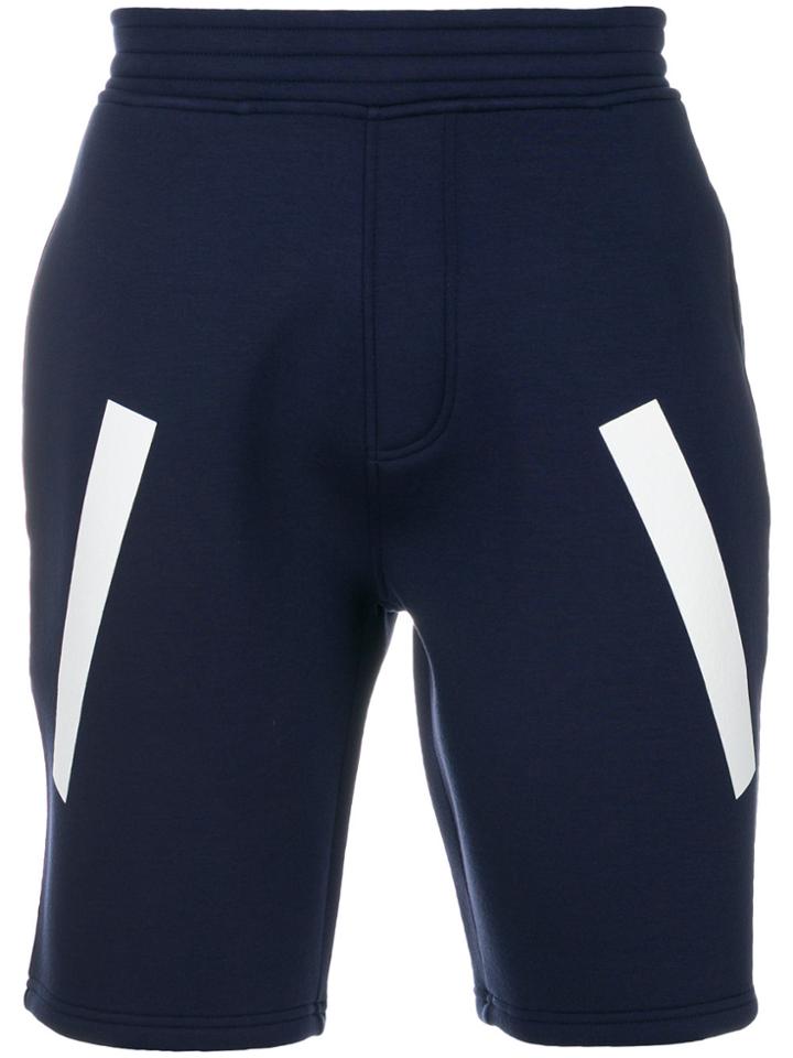 Neil Barrett Line Detail Shorts - Blue