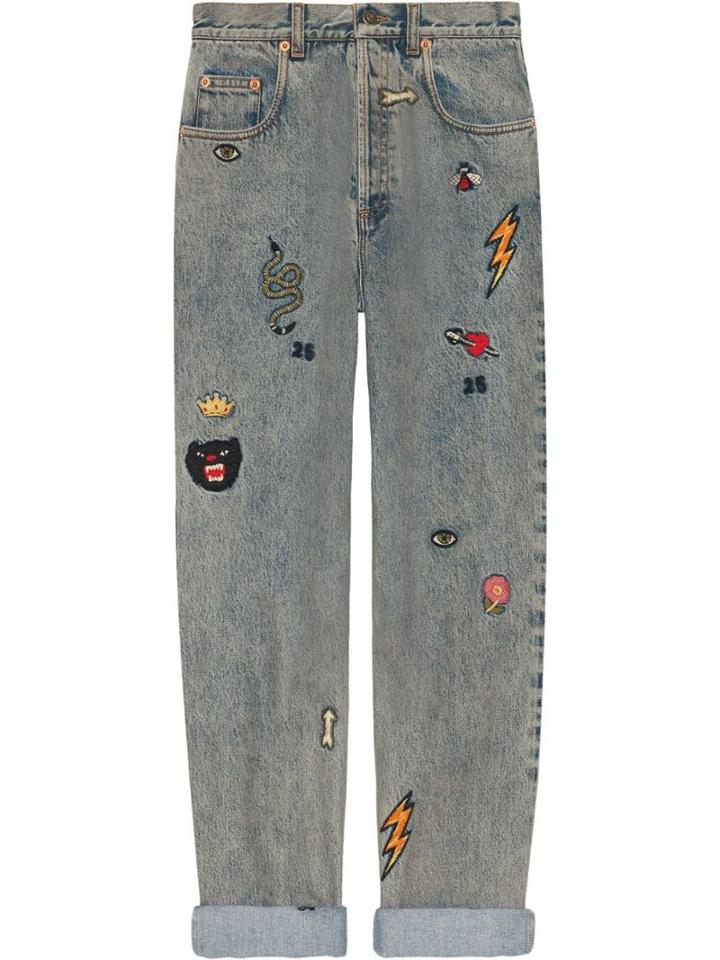 Gucci Symbol Denim Jeans - Blue