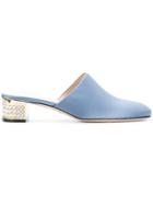 Gucci Embellished Low Heel Mules - Blue