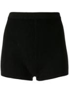Chanel Pre-owned Knitted Short Shorts - Black